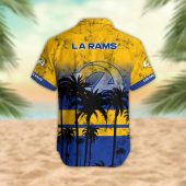 Los Angeles Rams Desert Sunset Hawaiian Shirt Back - TeeAloha