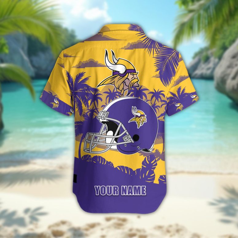 Minnesota Vikings Personalized Gridiron Warrior Hawaiian Shirt