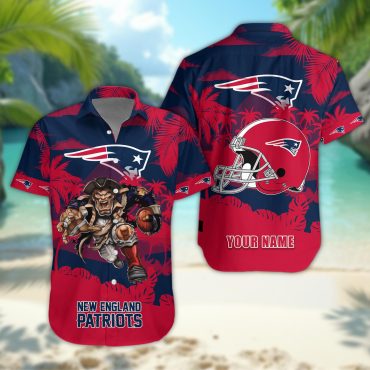New England Patriots Personalized Gridiron Warrior Hawaiian Shirt