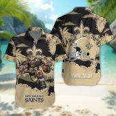 New Orleans Saints Personalized Gridiron Warrior Hawaiian Shirt - TeeAloha