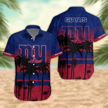 New York Giants Desert Sunset Hawaiian Shirt