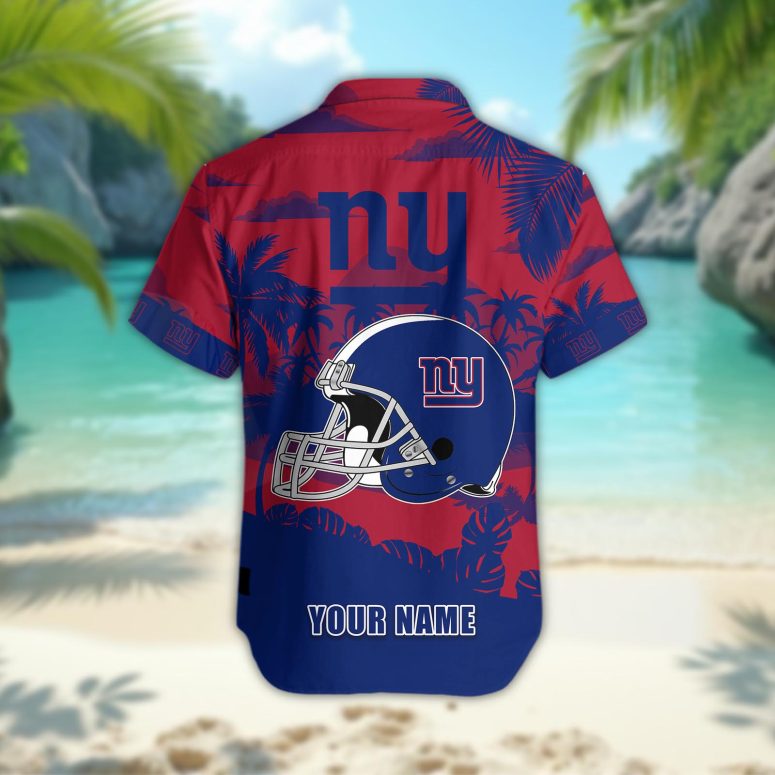 New York Giants Personalized Gridiron Warrior Hawaiian Shirt