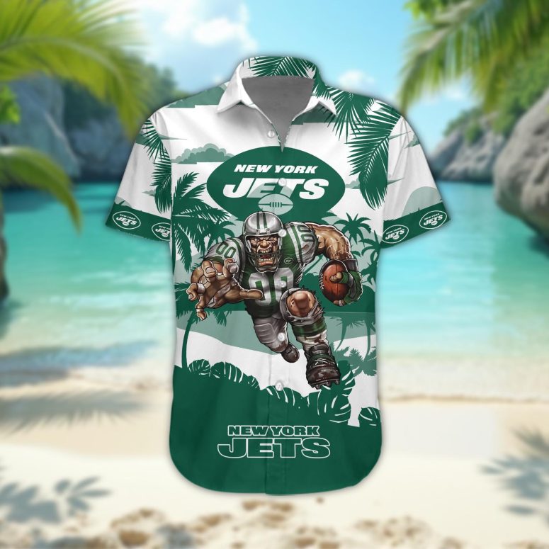 New York Jets Personalized Gridiron Warrior Hawaiian Shirt