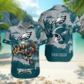 Philadelphia Eagles Personalized Gridiron Warrior Hawaiian Shirt - TeeAloha