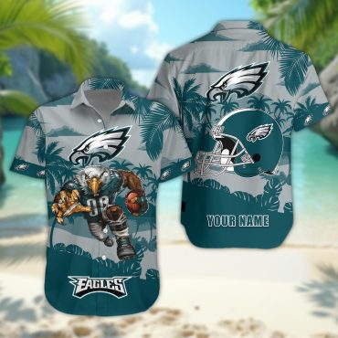 Philadelphia Eagles Personalized Gridiron Warrior Hawaiian Shirt