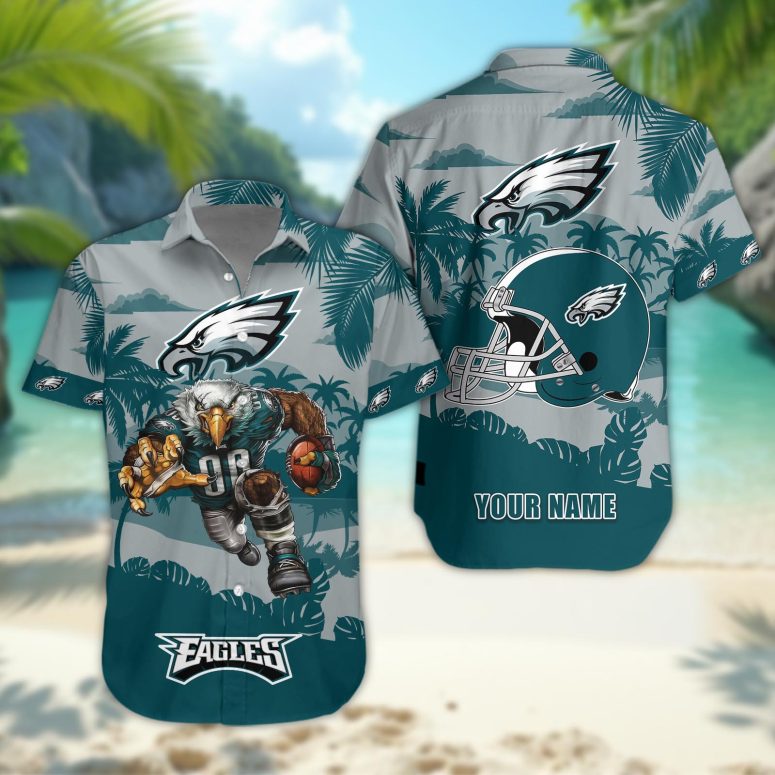 Philadelphia Eagles Personalized Gridiron Warrior Hawaiian Shirt