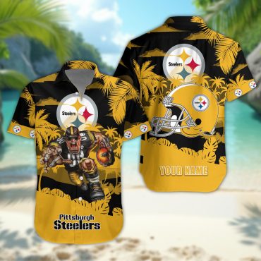 Pittsburgh Steelers Personalized Gridiron Warrior Hawaiian Shirt