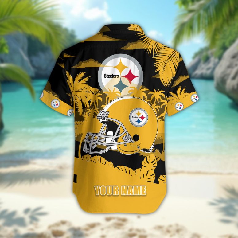 Pittsburgh Steelers Personalized Gridiron Warrior Hawaiian Shirt