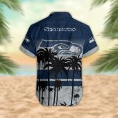 Seattle Seahawks Desert Sunset Hawaiian Shirt Back - TeeAloha