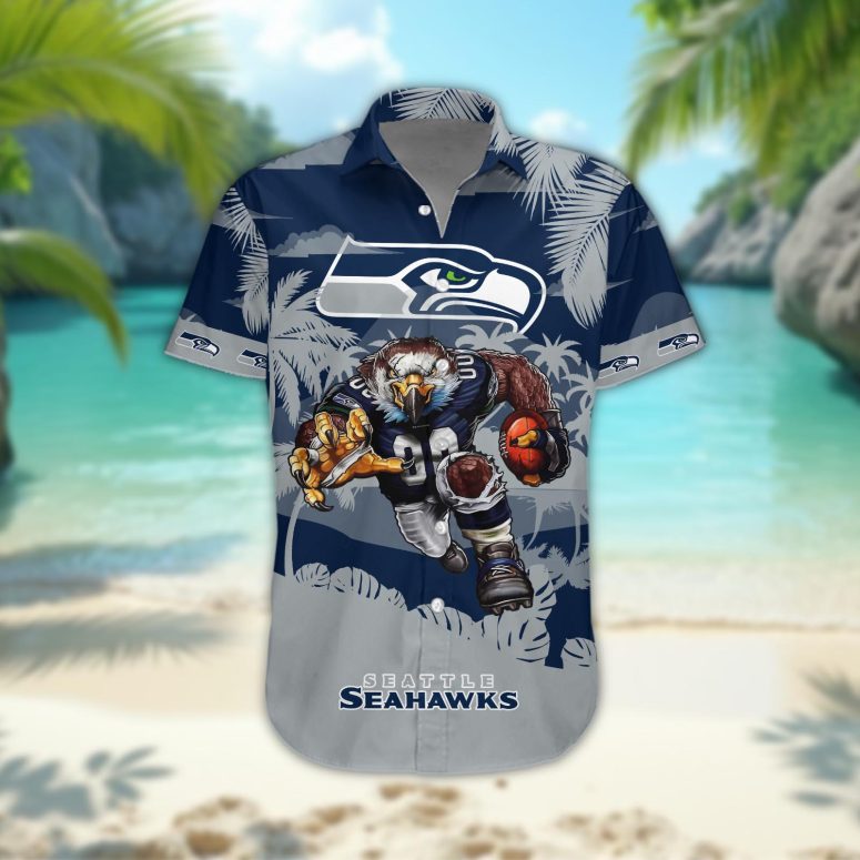 Seattle Seahawks Personalized Gridiron Warrior Hawaiian Shirt