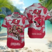 Tampa Bay Buccaneers Personalized Gridiron Warrior Hawaiian Shirt - TeeAloha