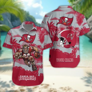 Tampa Bay Buccaneers Personalized Gridiron Warrior Hawaiian Shirt