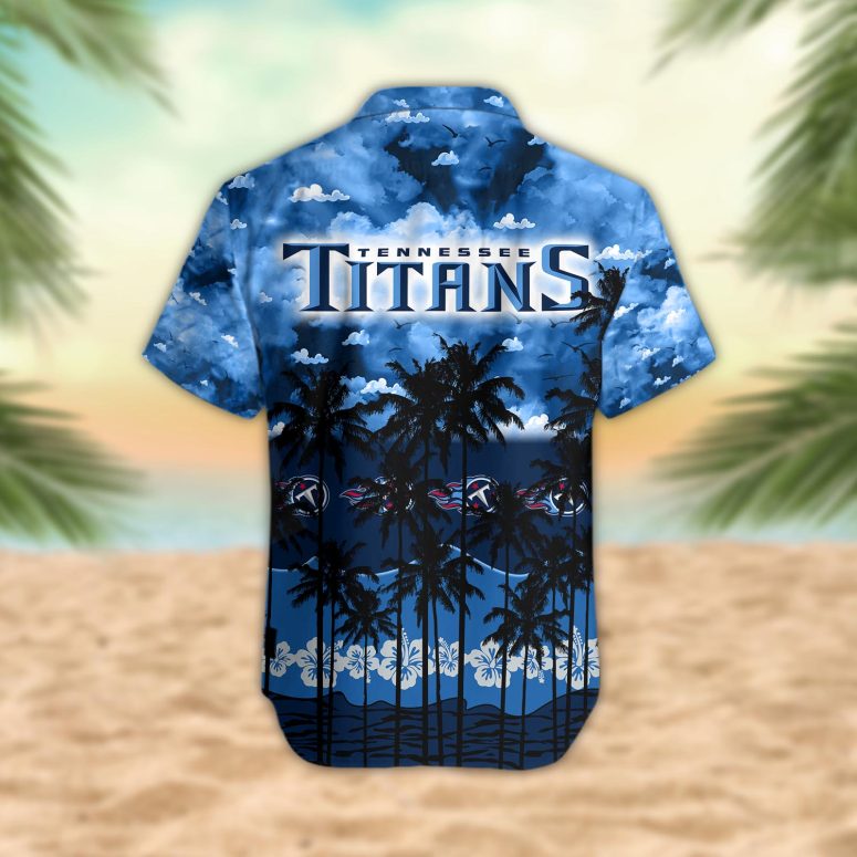 Tennessee Titans Palm Trees Sunset Hawaiian Shirt