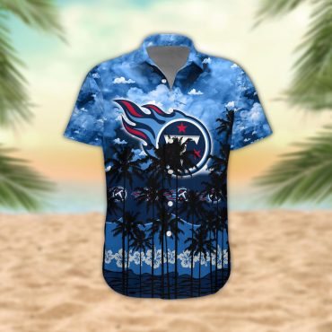 Tennessee Titans Palm Trees Sunset Hawaiian Shirt