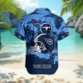 Tennessee Titans Personalized Gridiron Warrior Hawaiian Shirt Back - TeeAloha