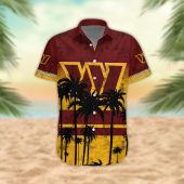 Washington Commanders Desert Sunset Hawaiian Shirt Front - TeeAloha